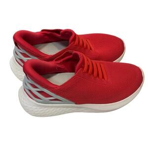 Kizik Hands Free Sneakers Women’s 8 Red Slip On Walking Comfort Shoes Mesh